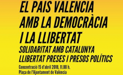 Manifestació a València en solidaritat amb Catalunya