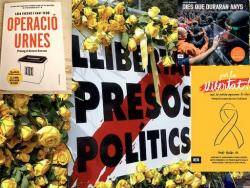 Un Sant Jordi tenyit de groc es fa seu l'1-O i els anhels de llibertat del poble català