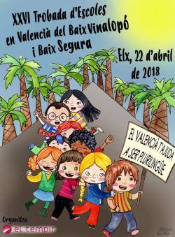 Elx acull la XXVI Trobada d'Escoles en valencià del Baix Vinalopó i del Baix Segura al parc municipal