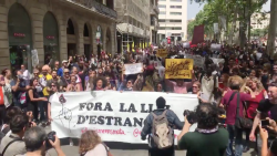 Clam a Barcelona contra la Llei d'estrangeria