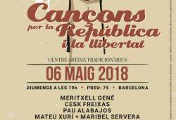 Les 'Cançons per la República i la Llibertat' sonaran aquest diumenge a Barcelona