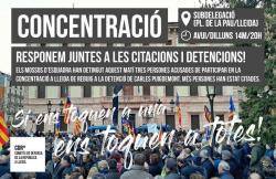 Mobilitzacions per rebutjar  la detenció de 3 membres del CDR de Lleida