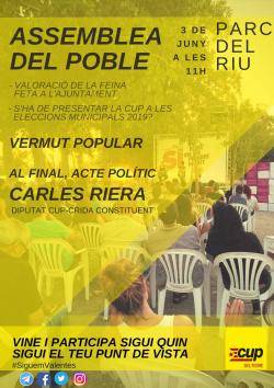 La CUP Deltebre decideix en assemblea si es presenta a les eleccions municipals del 2019