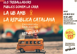 Treballadors de la UB amb la República Catalana