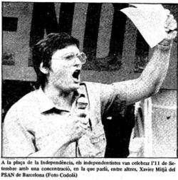 míting  del PSAN a la Diada del 1980 a Girona