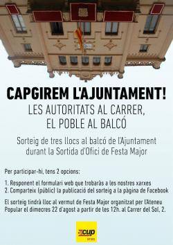La CUP "capgirarà" l'ajuntament per Festa Major de Sitges