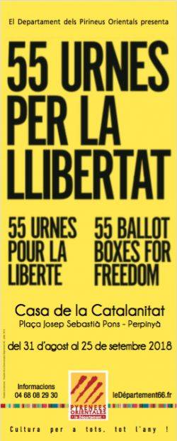 La Casa de la Catalanitat acollirà l'exposició '55 urnes per la llibertat' fins el 25 de setembre (els caps de setmana aquesta exposició està tancada)