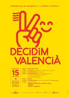 La diada se celebrarà el 15 de desembre i omplirà la Plaça Major de Castelló de la Plana de música i cultura