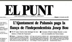 L'octubre de 1992 Bou va ser posat en llibertat gràcies al fet que l'ajuntament de Palamós en va pagar la fiança.