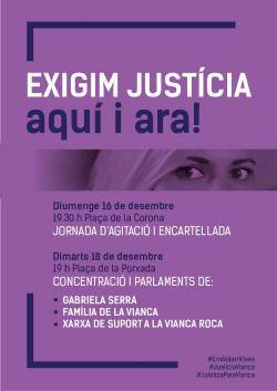 Acte a Granollers amb Gabriela Serra per exigir justícia Vianca Vianca Roca