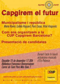 CUP Capgirem Barcelona presenta els seus candidats per a les eleccions municipals