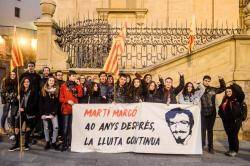 Jovent Republicà, SEPC, Arran, Poble Lliure, Endavant, ERC i CUP homenatgen Martí Marcó en el 40è aniversari del seu assassinat