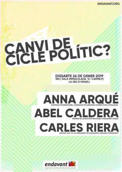 Debat a la Seu d'Urgell amb Carles Riera, Anna Arqué i Abel Caldera