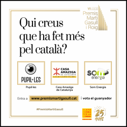 La Casa Amaziga de Catalunya, Pupil·les i Som Energia, els tres finalistes del VI Premi Martí Gasull i Roig