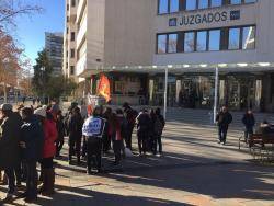 Concentració de suport davant dels jutjats de Madrid