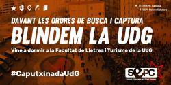 La manifestació de suport amb els detinguts de Girona acaba amb una tancada a la UdG