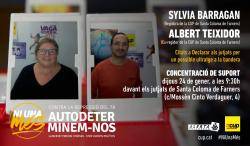 Demà, dijous 24 de gener, a les 9:30h hi estan citats a declarar la Sylvia Barragan (regidora a l'ajuntament de Santa Coloma de Farners) i l'Albert Teixidor (ex-regidor) per un possible ultratge a la bandera espanyola.