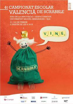 IV Campionat escolar valencià de Scrabble els dies 21 i 22 de febrer a Elx