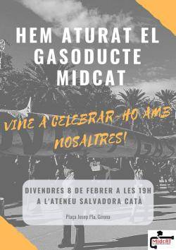 Celebren a Girona l'aturada del gasoducte MIDCAT, una victòria que pot barrar el pas a altres projectes