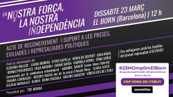 Acte al Born de Barcelona en suport a les preses, exiliades i represaliades polítiques