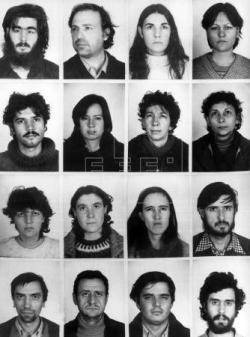 1981 La policia espanyola deté 23 persones acusades de pertànyer a Terra Lliure (Fotografies policials distribuïdes per l'agència EFE fetes quan els detinguts ja portaven uns quants dies incomunicats a la comissaria de Via Laietana)