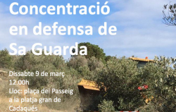 Concentració a Cadaqués per aturar les obres al paratge de Sa Guarda