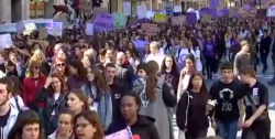 Manifestació estudiantil a Barcelona