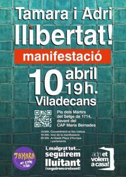 Mobilitzacions a Esplugues i Viladecans en suport a l'Adrià i la Tamara