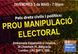 L'ANC England convoca una concentració davant de l'ambaixada espanyola de suport al president Puigdemont