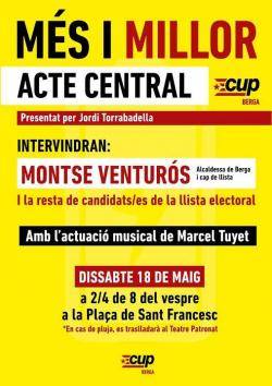 Acte central de campanya de la CUP Berga amb Montse Venturòs