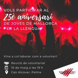 "Joves per la LLengua" celebra el seu 25è aniversari a la recerca de voluntaris per reactivar l'entitat