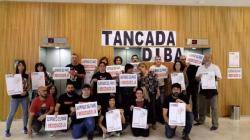 Delegats sindicals inicien una tancada a la seu de la Diputació de Barcelona