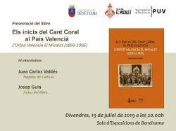Presentació del llibre "Els inicis del Cant Coral al País Valencià"  a Beneixama