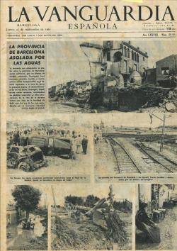 1962 La comarca del Vallès pateix unes greus inundacions que causen mil víctimas i nombrosos desapareguts
