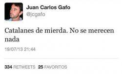 Tweet antic del consul espanyol a Zürich (nomenat recentment per Josep Borrell)
