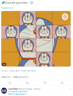 L'Eibar anuncia el jugador japonès Inui amb el lema «Gora eta gora beti» de Doraemon i Twitter denúncia enaltiment del terrorisme