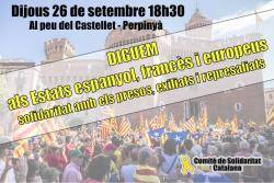 Mobilització a Perpinyà per dir prou a la repressió contra l'independentisme català