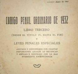1932 Les Corts espanyoles reformen el Codi Penal