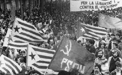 Bloc del PSAN en una manifestació als anys 70