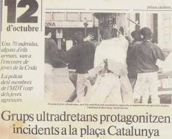 1987 Agressions feixistes al centre de Barcelona i detencions d'independentistes