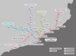 Mapa de les Marxes per la Llibertat convocades per l'ANC