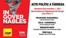 La CUP-PR tanca la campanya electoral de Ponent a Tàrrega