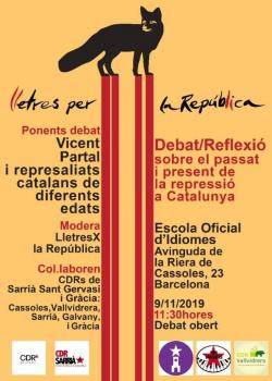 Debat i reflexió sobre el passat i present de la repressió a Catalunya a Sarrià-Sant Gervasi de Barcelona