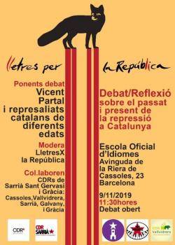 Debat i reflexió sobre el passat i present de la repressió a Catalunya a Sarrià-Sant Gervasi de Barcelona