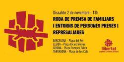 Acte simultani a Barcelona, Girona, LLeida i Tarragona en suport de les persones preses i represaliades