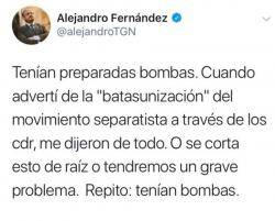 El 23 de setembre del 2019 el president del PP a Catalunya va col·laborar amb la criminalització dels CDR detinguts tot i que ja se sabia que la guàrdia civil no havia trobat explosius