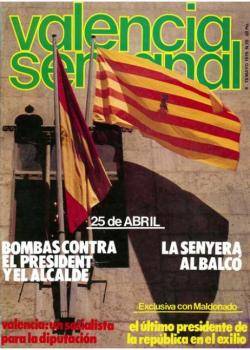 Portada de la revista "Valencia Semanal", objectiu de diversos atemptats feixistes