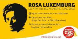 Xerrada sobre Rosa Luxemburg al Centre Cívic Fort Pienc de Barcelona