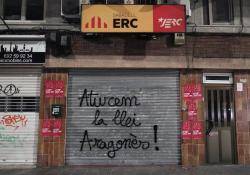 La Plataforma Aturem la Llei Aragonès-Sabadell reivindica una acció a la seu d?ERC