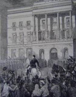 1875 Entrada d'Alfonso XII a l'ajuntament de Barcelona